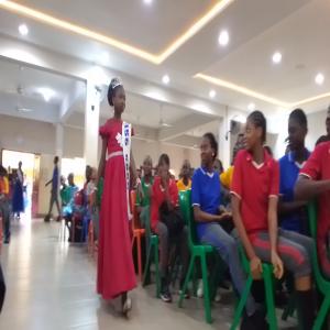 Esther on Runway (in with outgoing Miss SAAC)